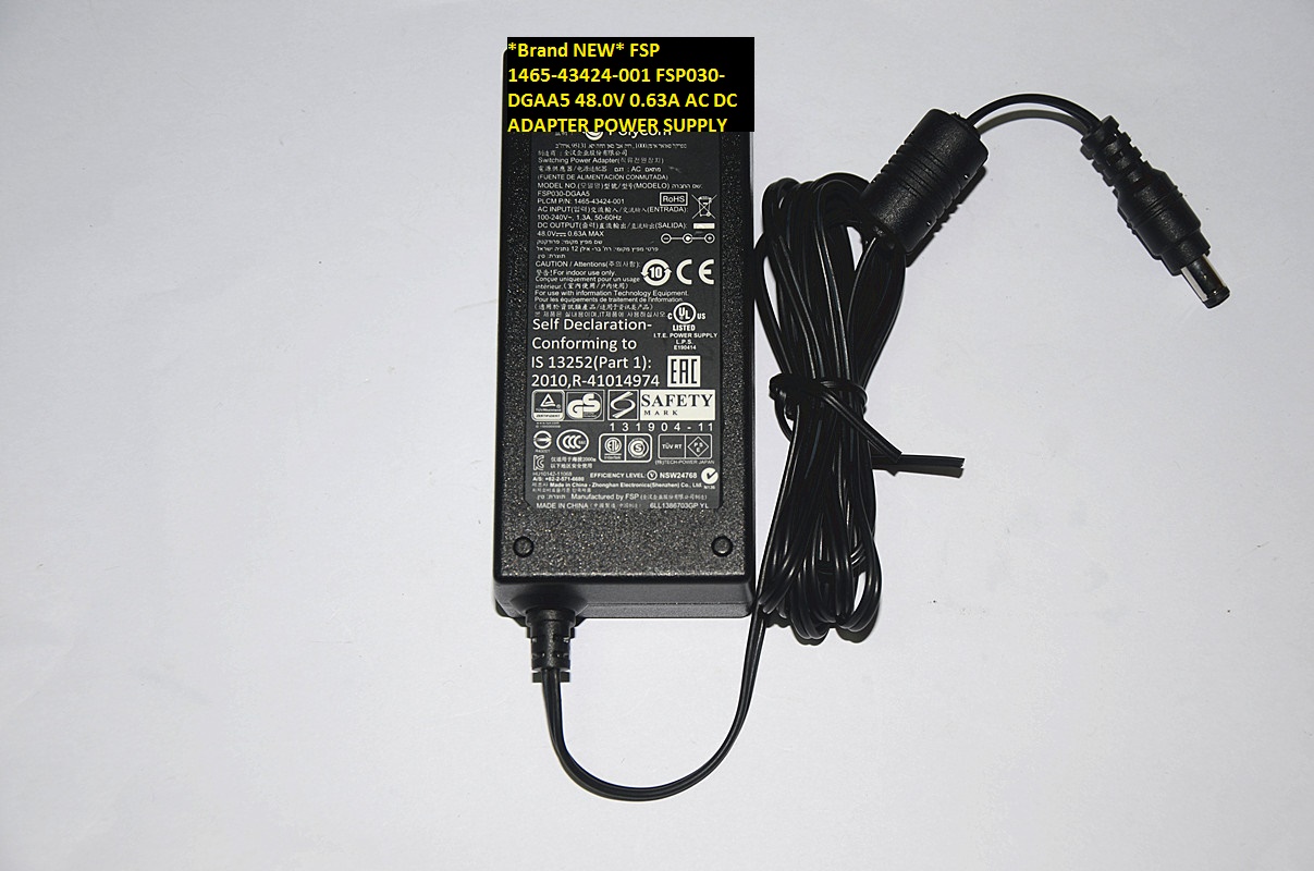 *Brand NEW* FSP 1465-43424-001 FSP030-DGAA5 48.0V 0.63A AC DC ADAPTER POWER SUPPLY